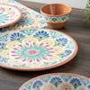 Durable, high-quality melamine tableware with a vibrant southern print: Rio Medallion.