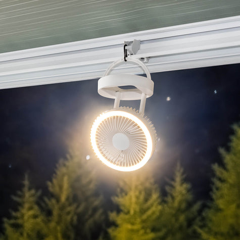 Tramontana ventilator draadloos - powerbank  en voorzien van verlichting - Haba