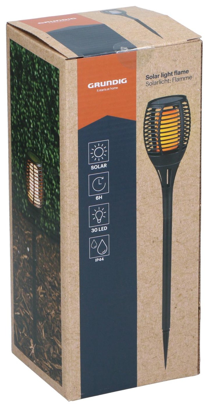 Solar-Gartenlampe mit Flammeneffekt, LED, 9 x 59 cm – Grundig