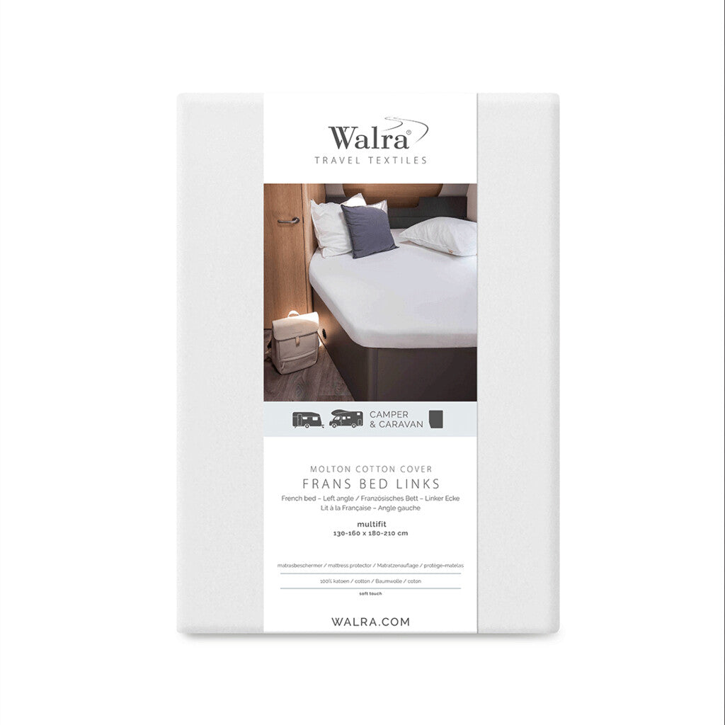 Walra Molton mattress protector white different bed styles