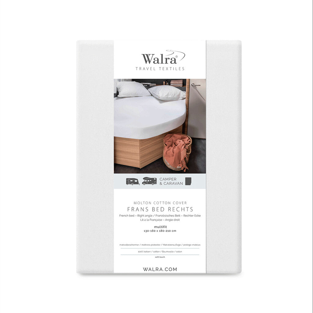 Walra Molton mattress protector white different bed styles