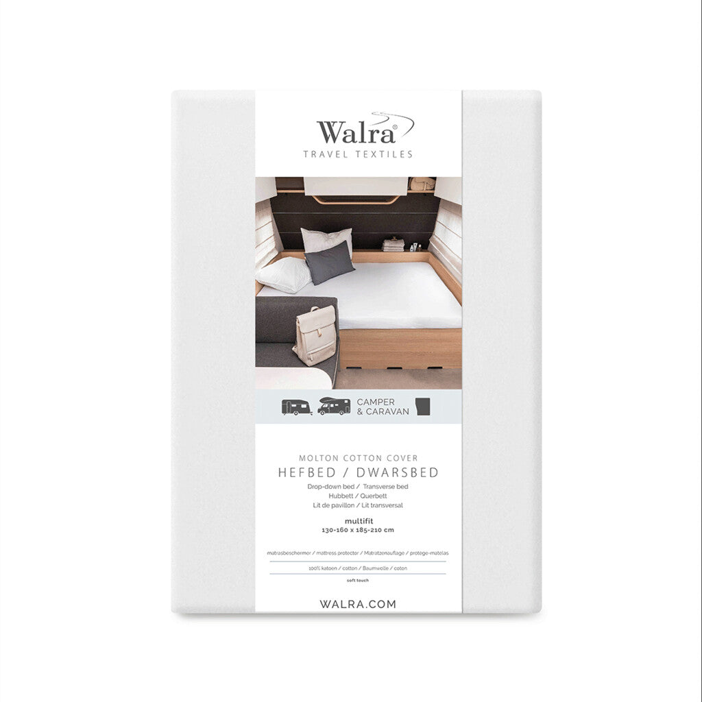 Walra Molton mattress protector white different bed styles