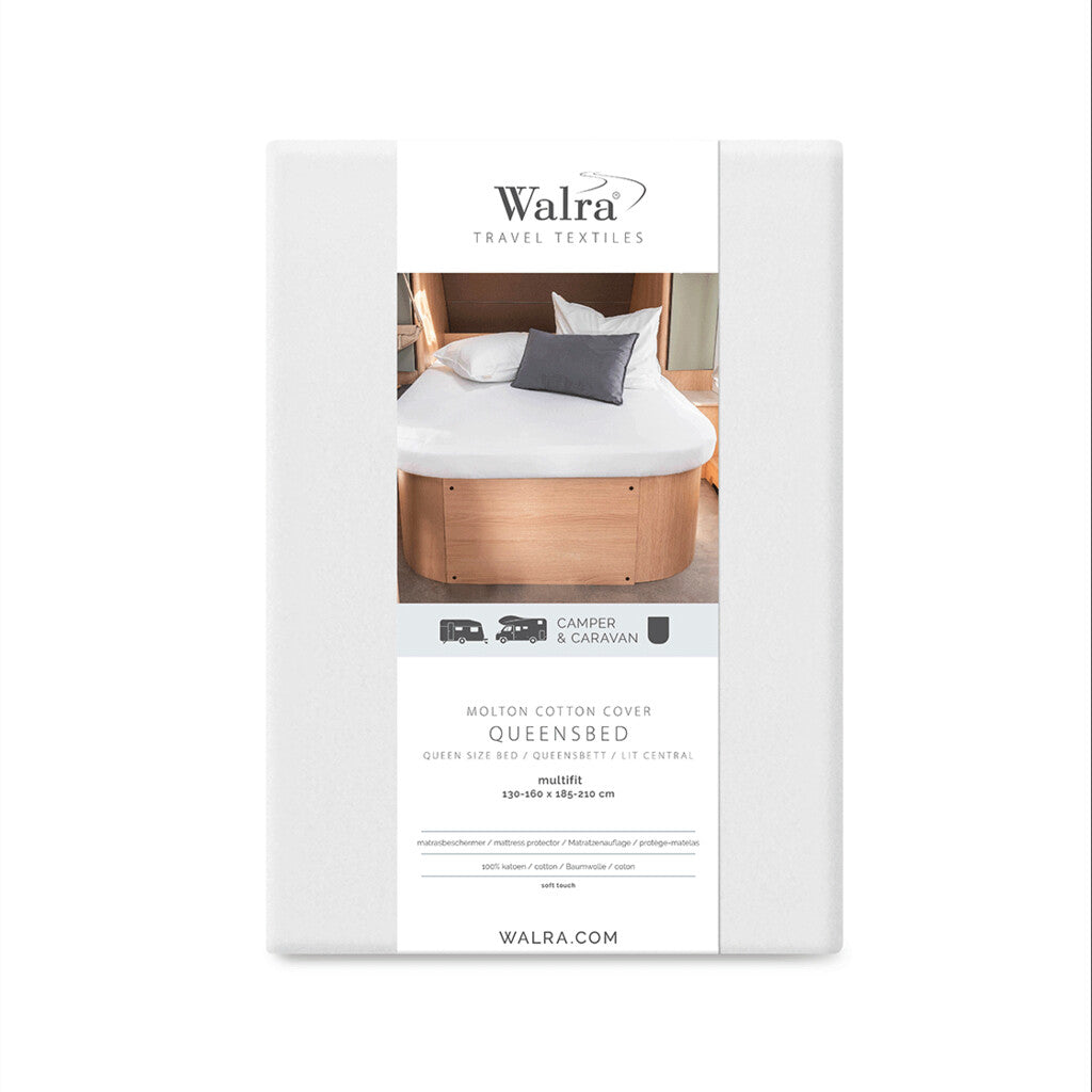 Walra Molton mattress protector white different bed styles