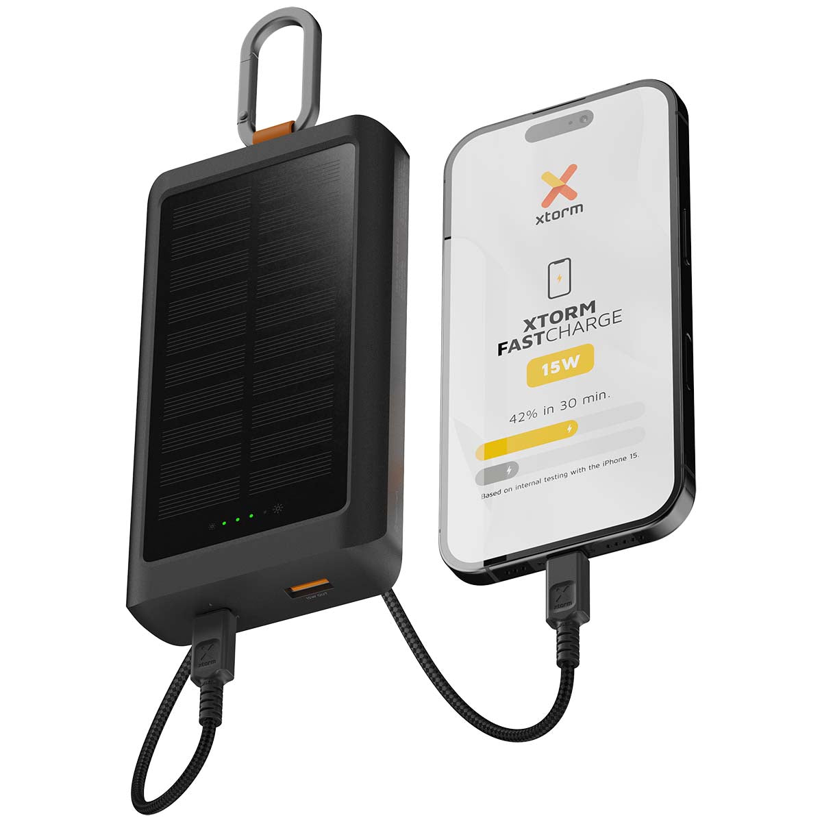 Xtorm - Go2 Solar Powerbank - With light - 10,000 mAh