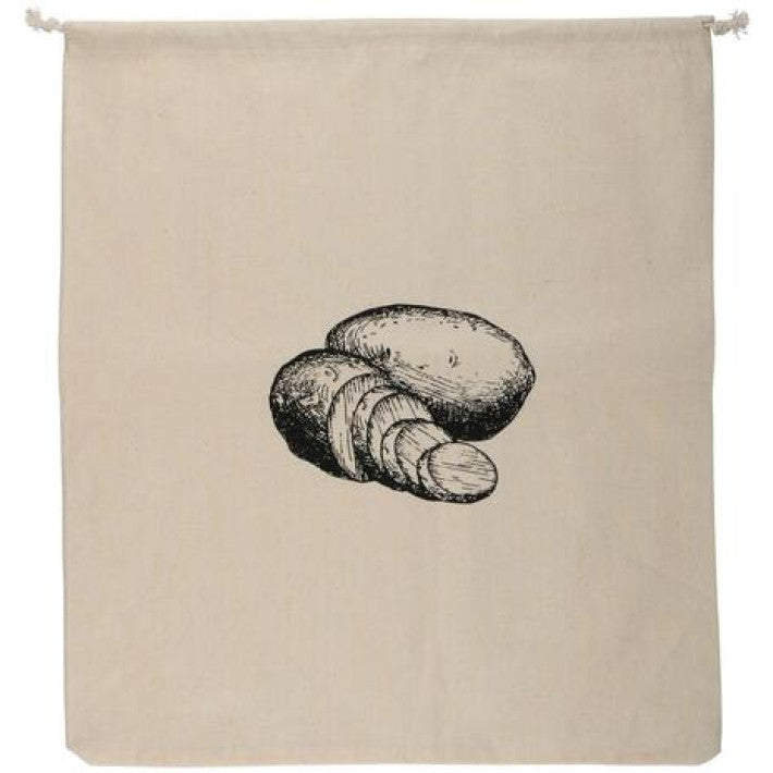 Storage bag in fabric with string for potatoes, onions, or garlic - Alpina