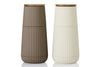 Salt and pepper mills with ceramic grinding mechanisms and oak lids - AdHoc