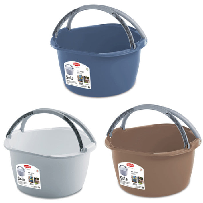 Round 16L wash basin with double carrying handles Sole - Stefanplast