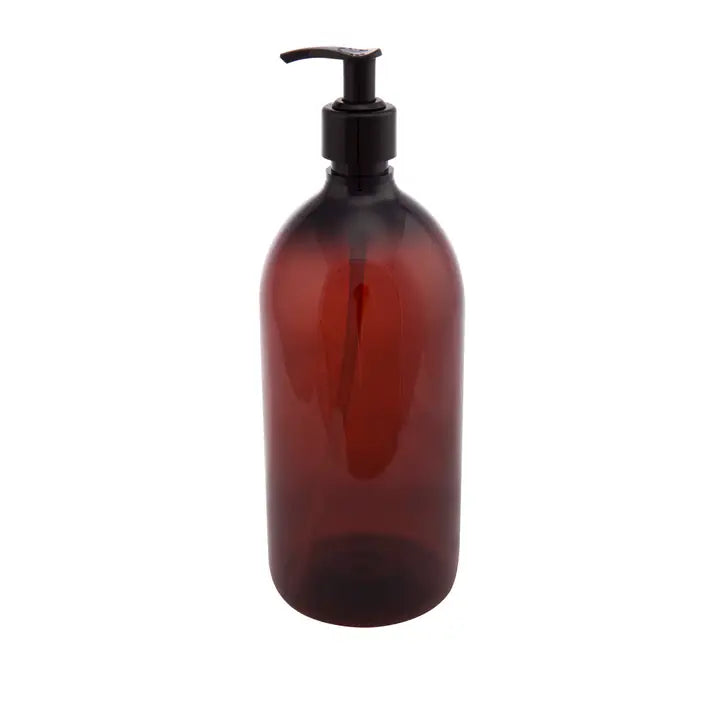 Shampoo and shower gel bottles with pump