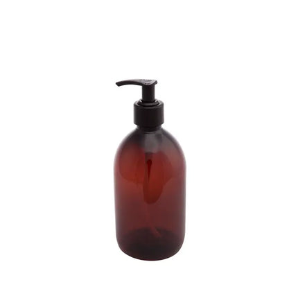 Shampoo and shower gel bottles with pump