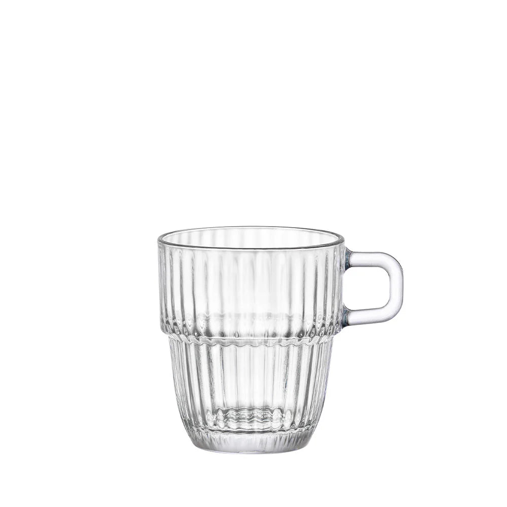 Koffiekopjes Barshine - stapelbaar - gehard glas – in 2 formaten - Bormioli Rocco