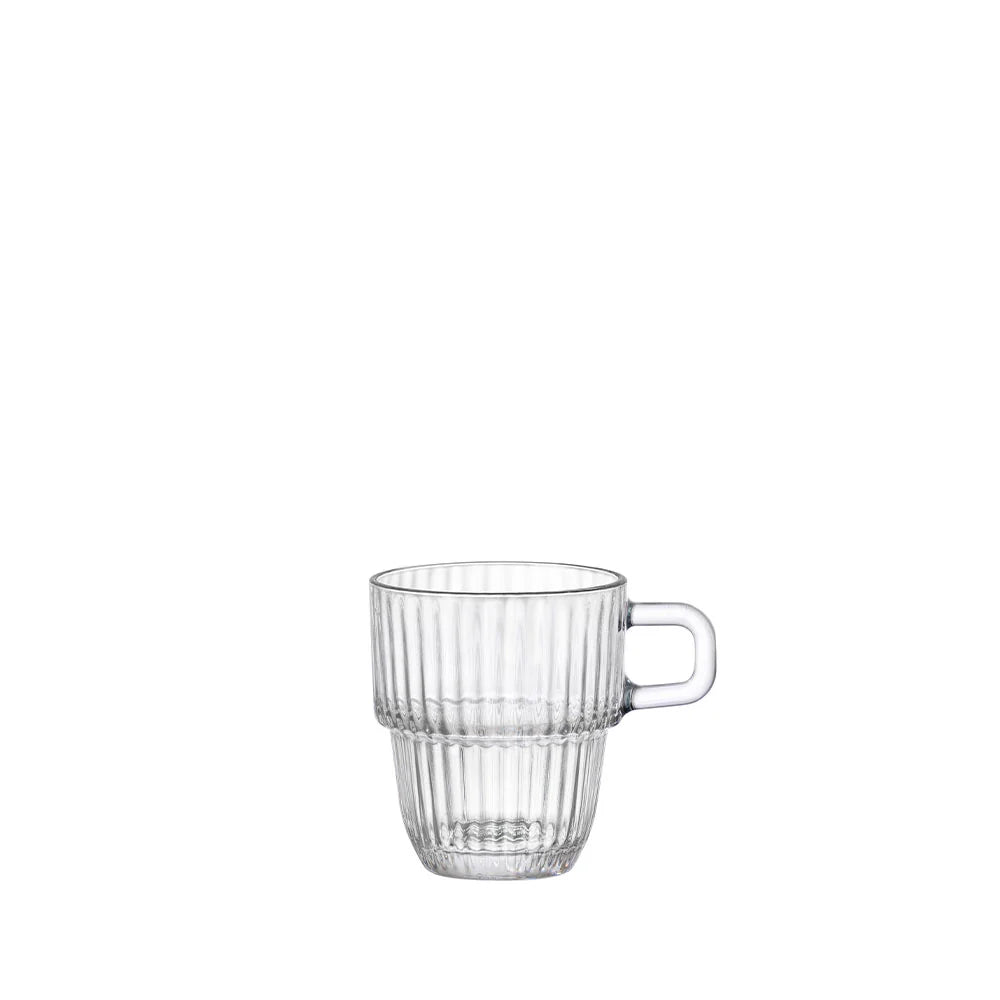 Koffiekopjes Barshine - stapelbaar - gehard glas – in 2 formaten - Bormioli Rocco