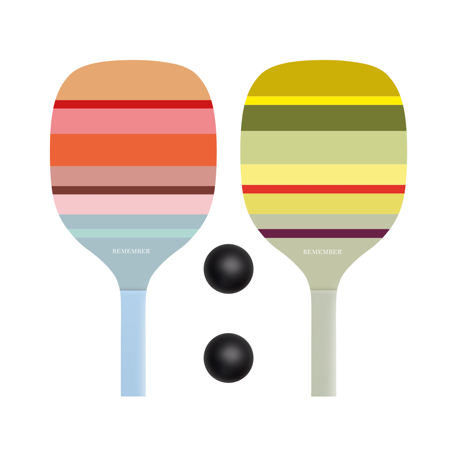 Beach tennis set with 2 rackets from Remember