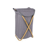 Laundry bag/storage basket with a linen-look fabric and bamboo frame - BoCamp