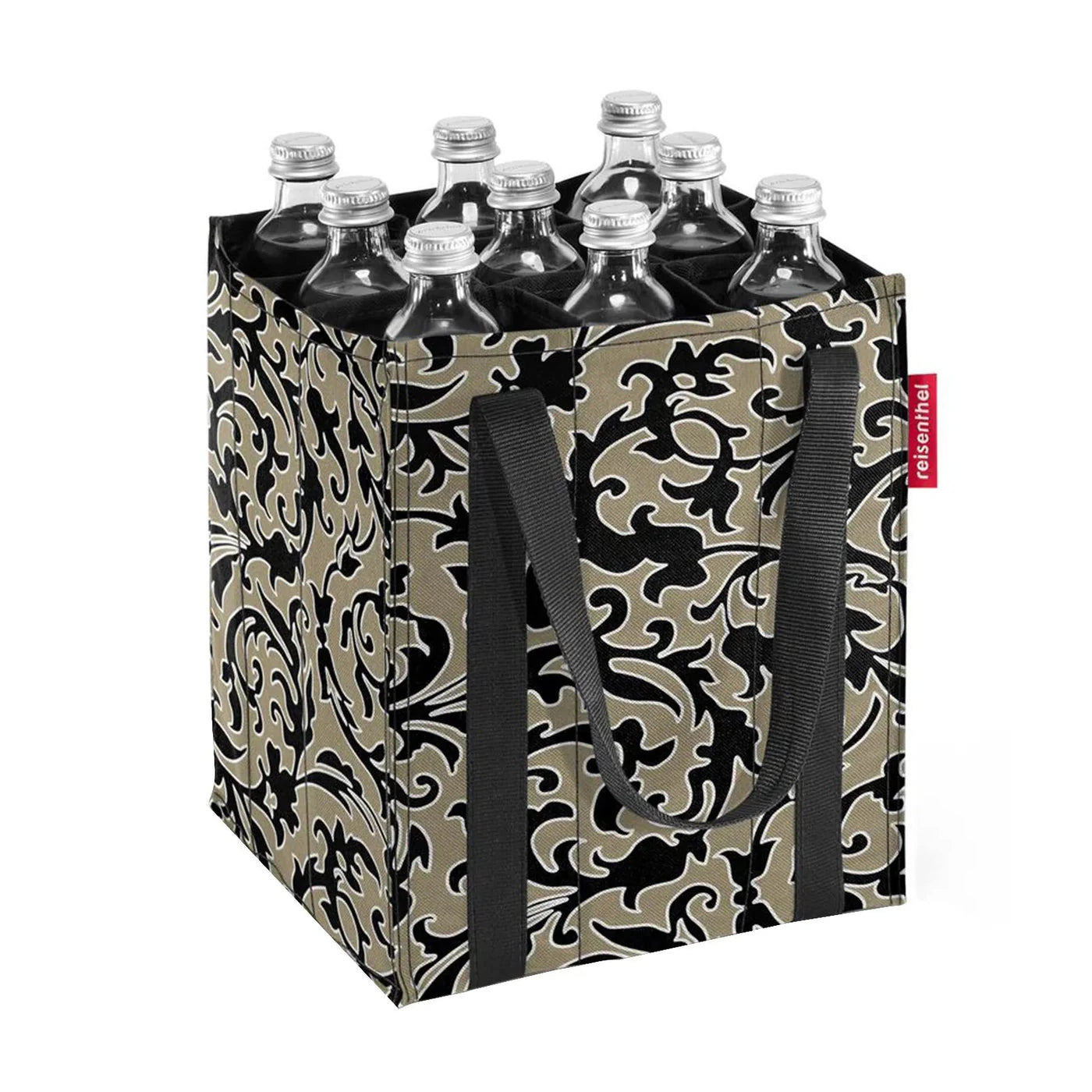 bottlebag met 9 flessen erin kleur baroque marble 