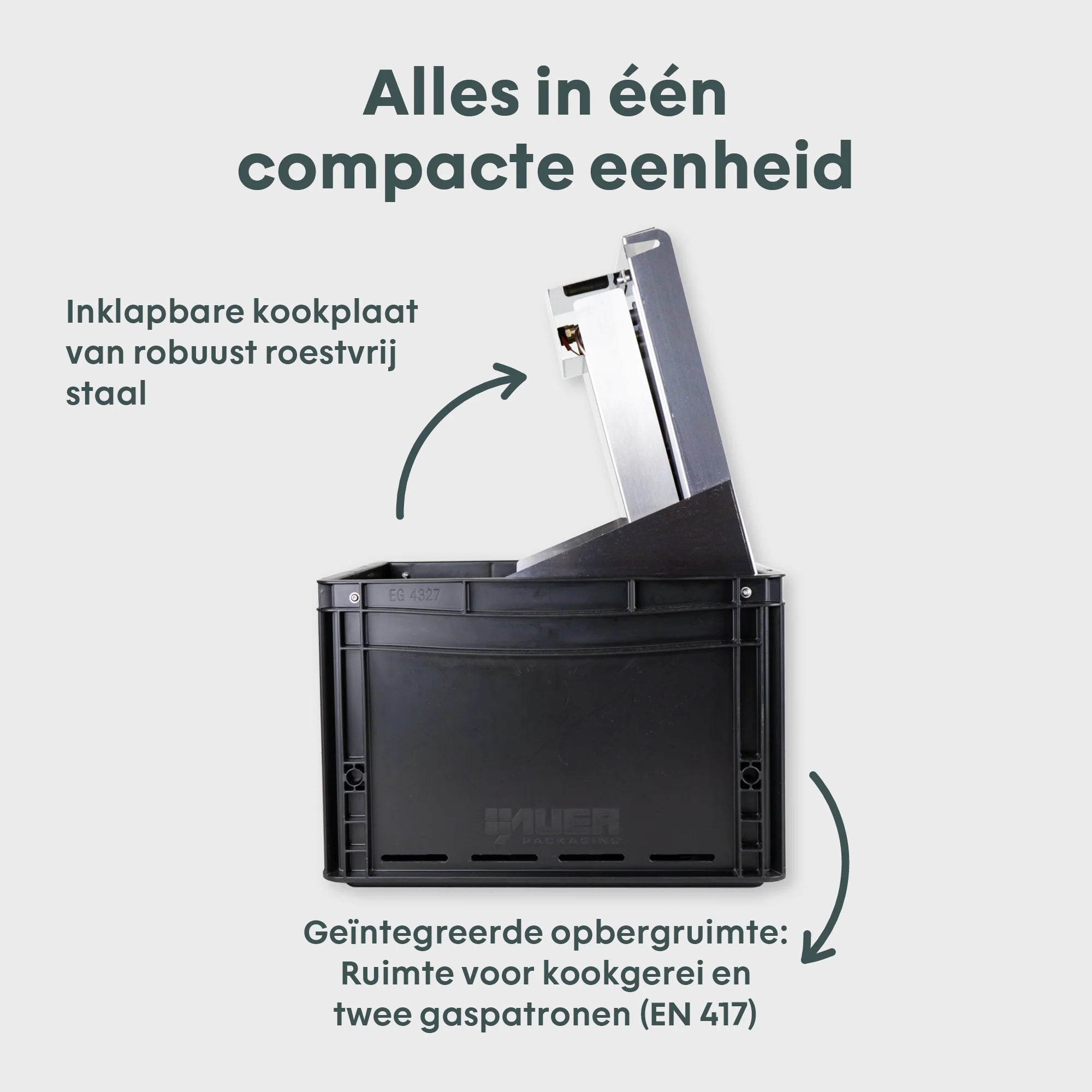 BOXIO COOK Kompakt-Gasherd 1500 W für Camping