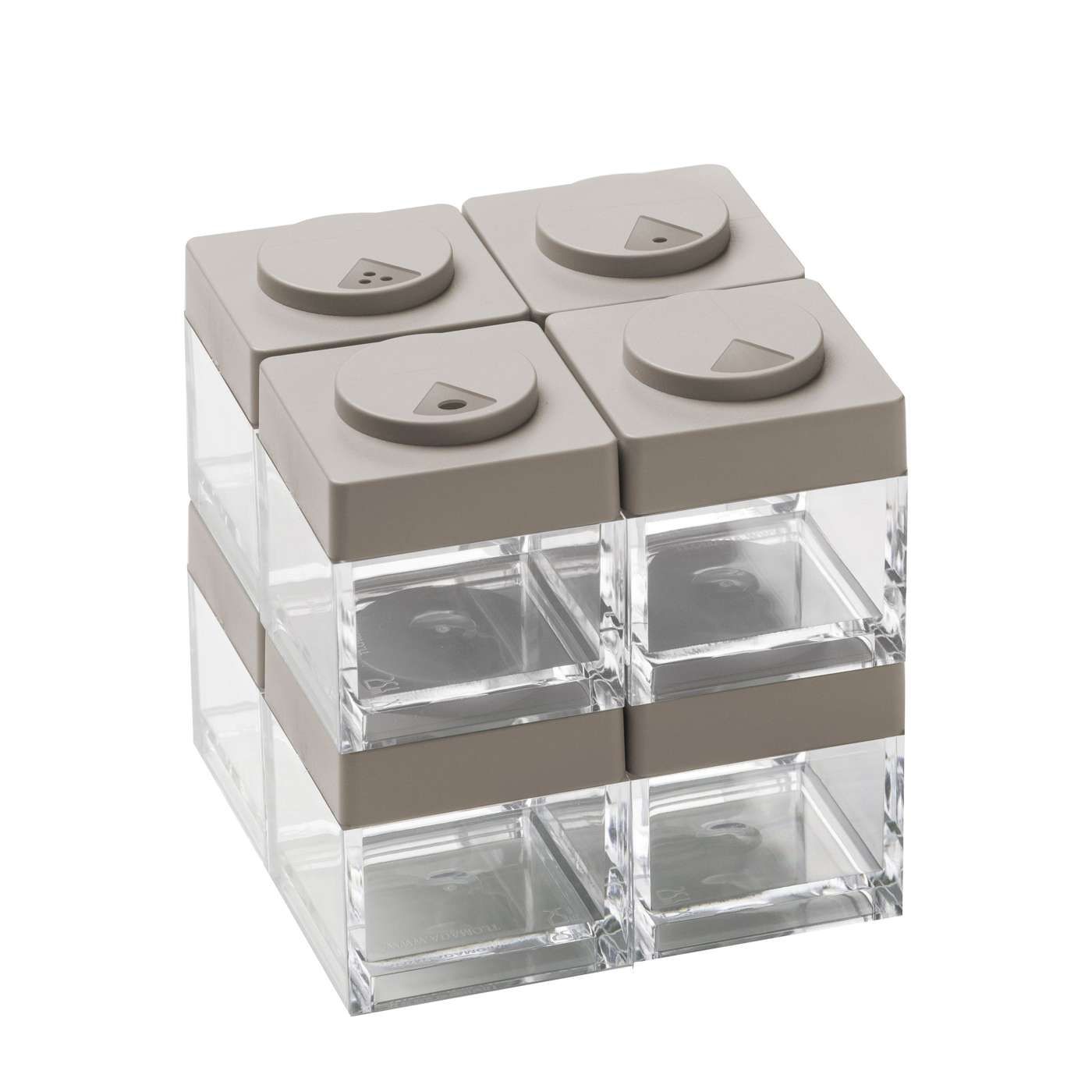 Modulaire opbergdozen BrickStore van Omada kruidenpotje bruin