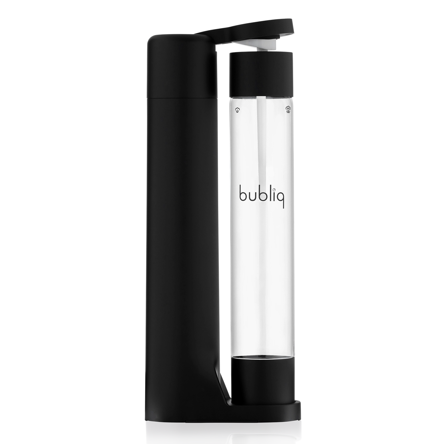 Sparkling water machine Bubliq - matte black - compatible with classic CO₂ cylinders