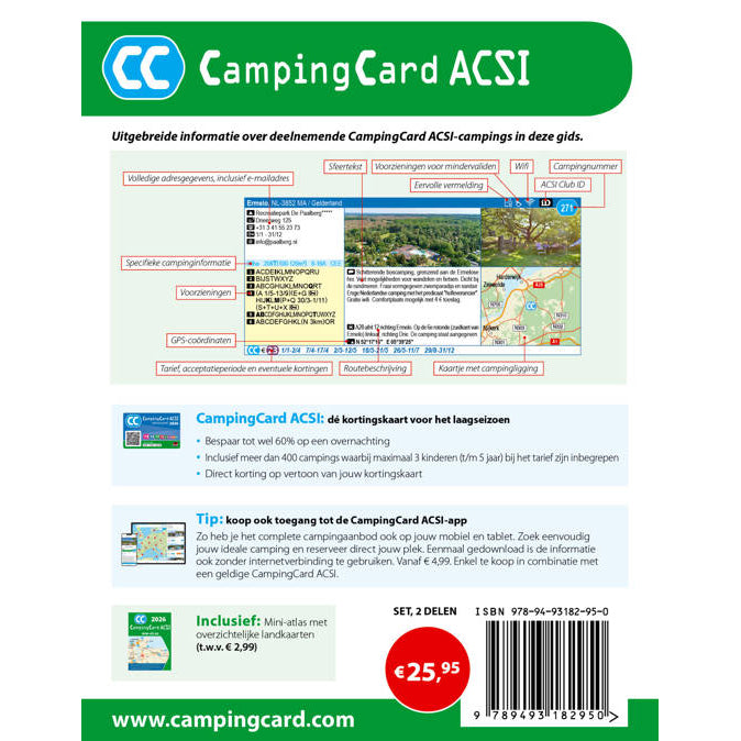 CampingCard 2026 GPS 20 pays - passer la nuit en basse saison - partie 1&2 - ACSI