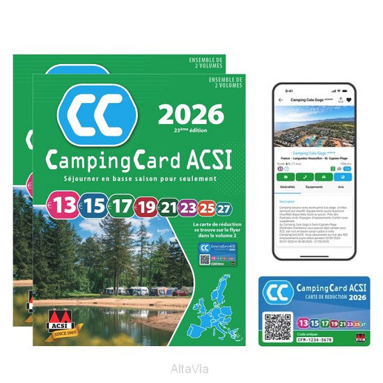 CampingCard 2026 GPS 20 pays - passer la nuit en basse saison - partie 1&2 - ACSI