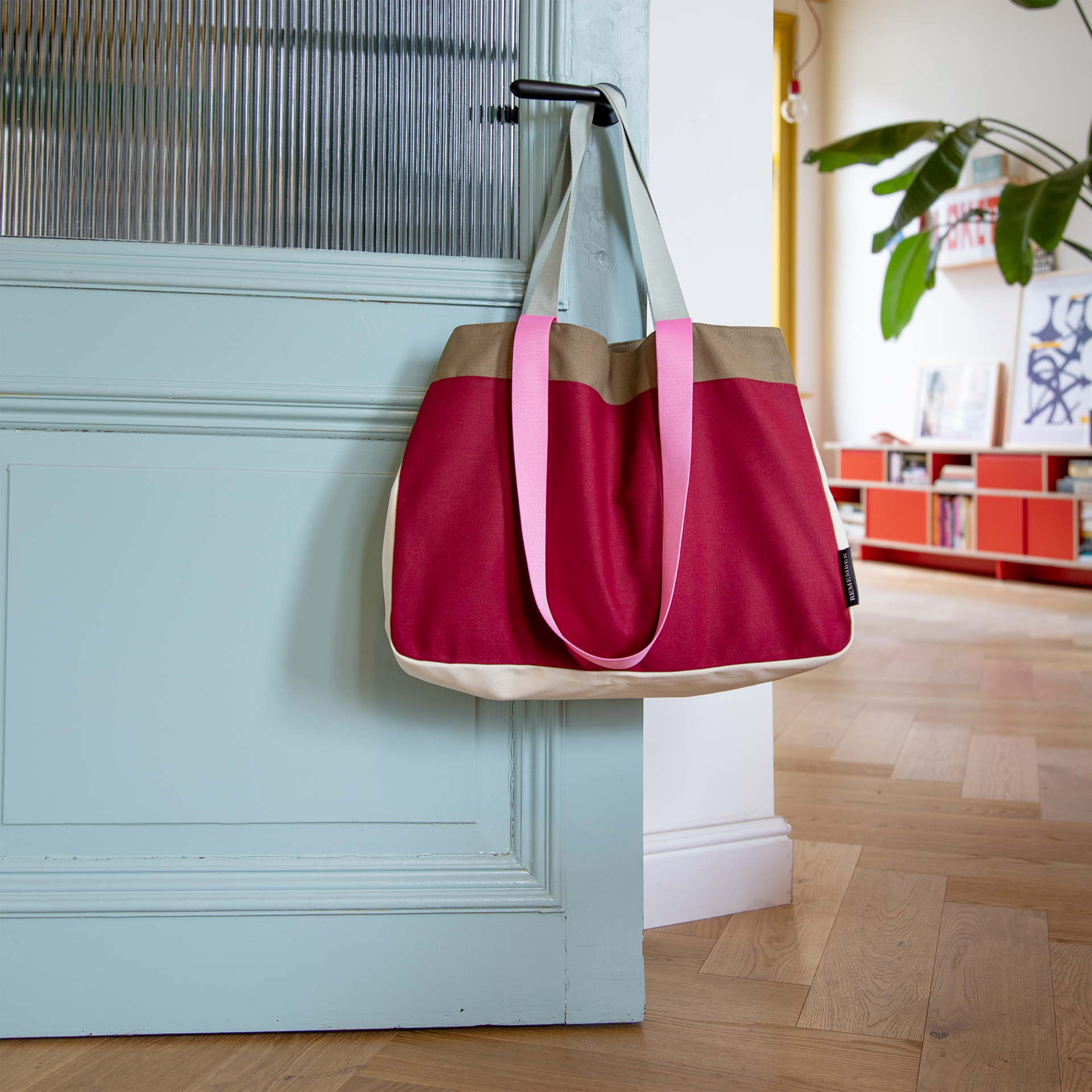 Canvas strand en shop tas - Remember