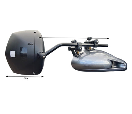 Caravan mirror set of 2 mirrors Grand Aero Platinum - Milenco