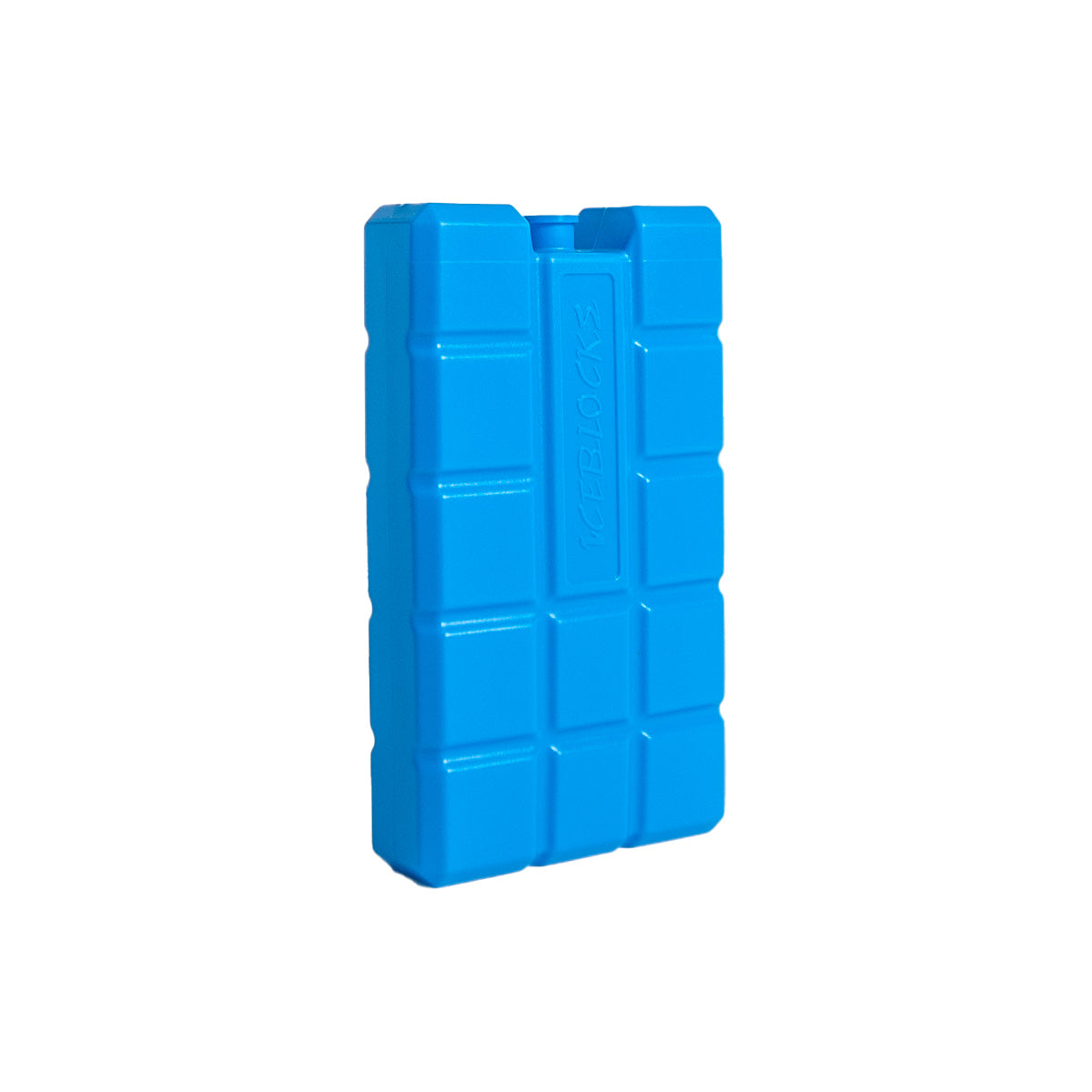 Koelelement blauw van 400 g zijkant