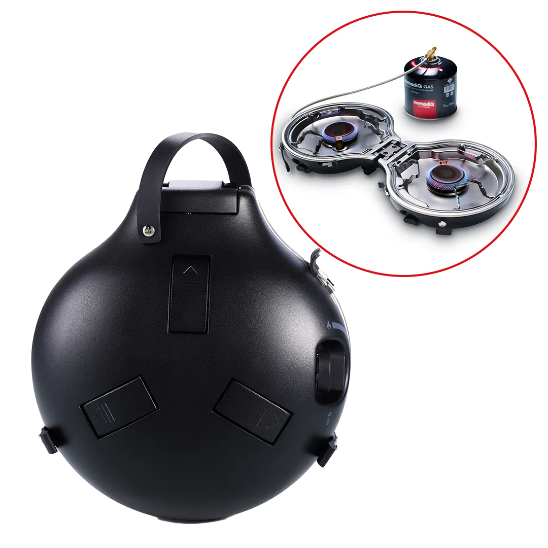 Portable outdoor 2-burner gas stove - Nomadiq