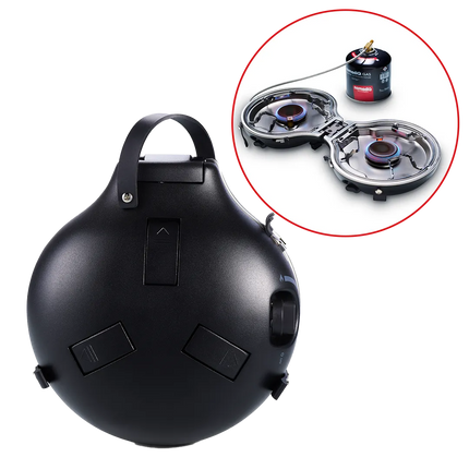 Portable outdoor 2-burner gas stove - Nomadiq