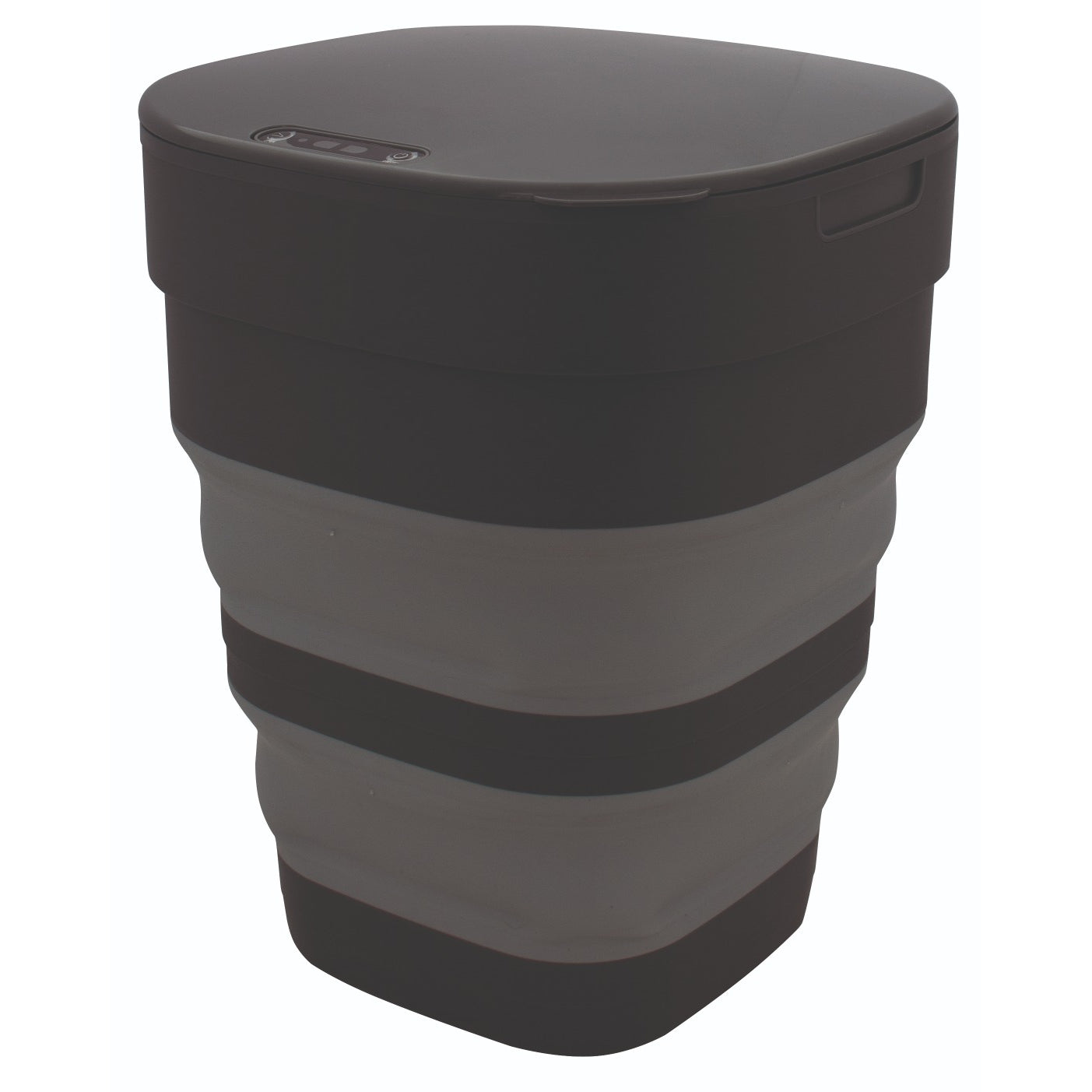 Foldable waste garbage can with sensor - black - EuroTrail