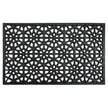 Door mat in black rubber with cast honeycomb - RugSmith