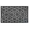 Door mat in black rubber with cast honeycomb - RugSmith