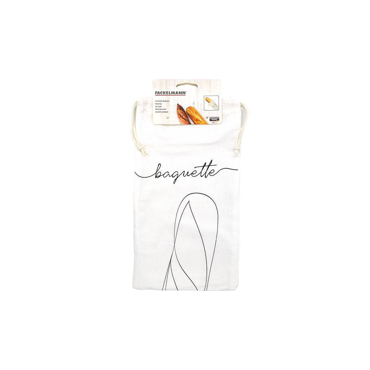 Storage bag for baguette made of cotton