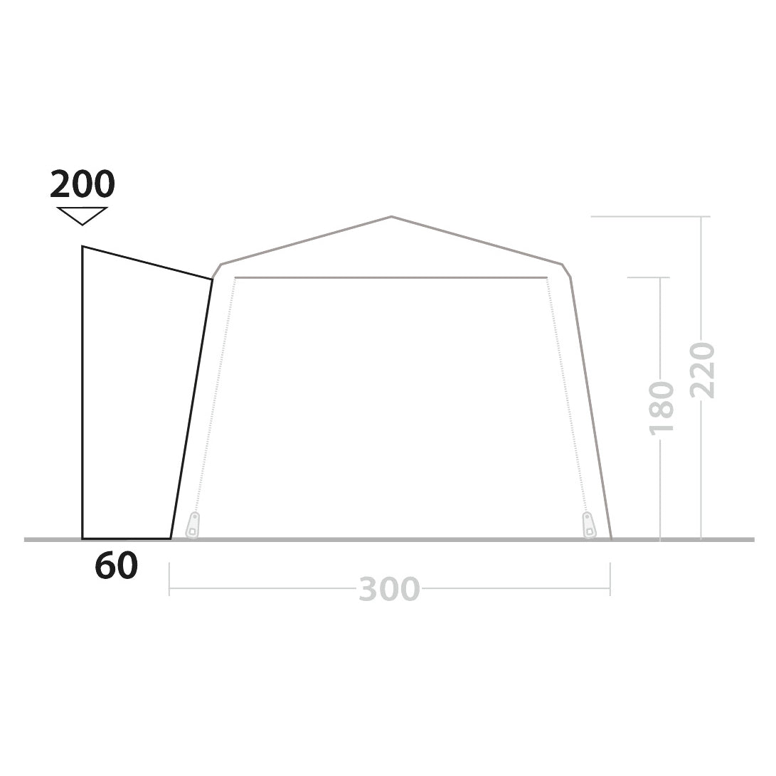 Outwell Fastlane 300 vehicle connect - vehicle connection - gray