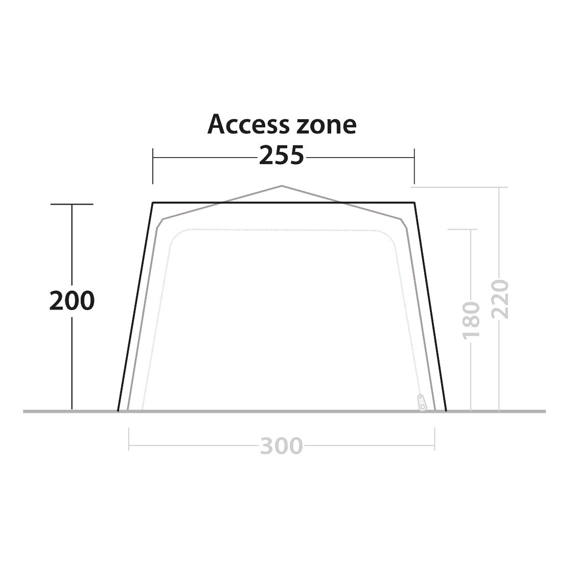 Outwell Fastlane 300 vehicle connect - vehicle connection - gray