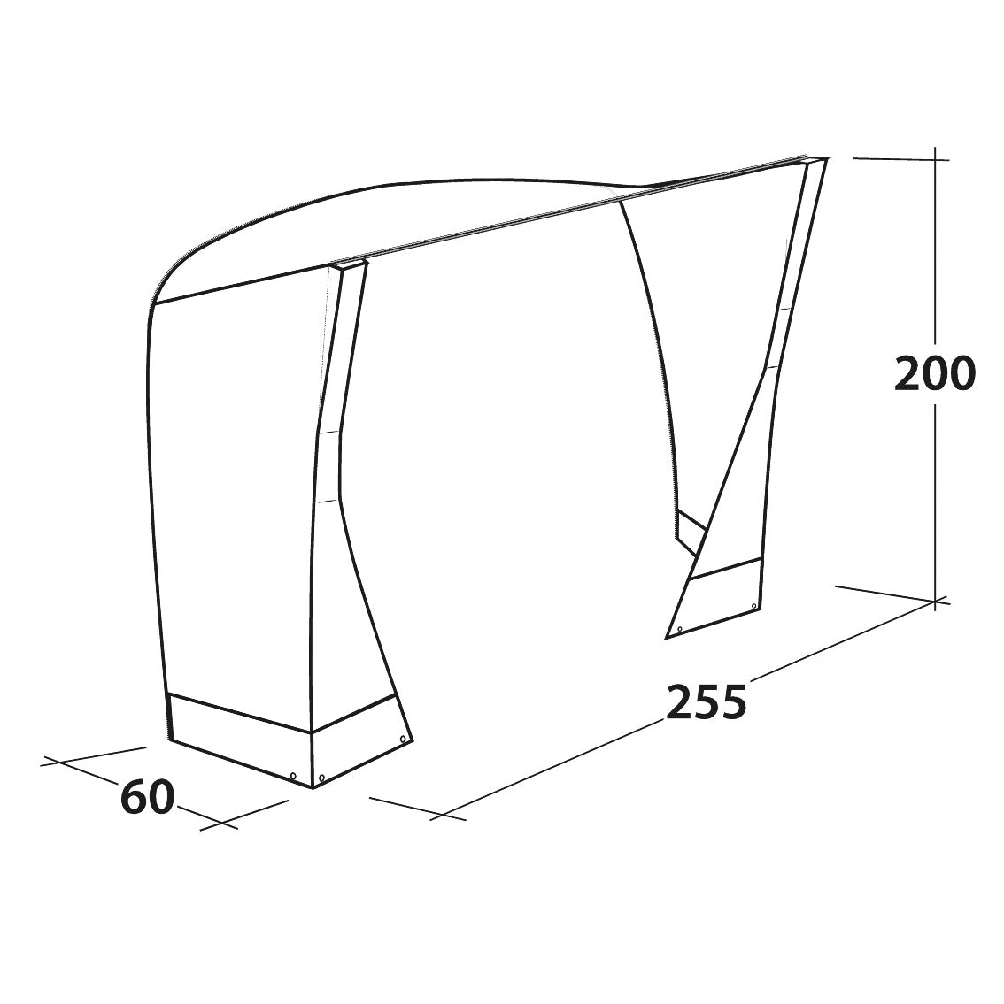 Outwell Fastlane 300 vehicle connect - vehicle connection - gray