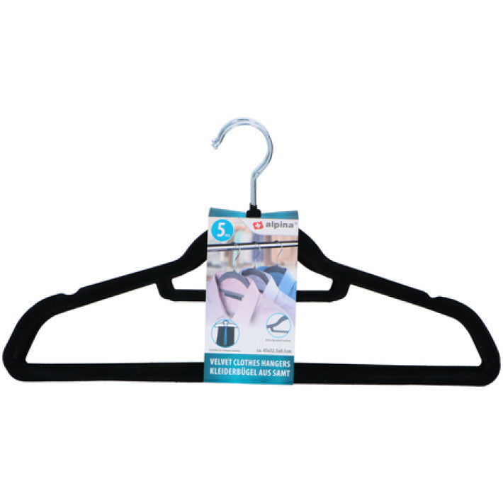 Velvet clothes hanger and connector - Alpina