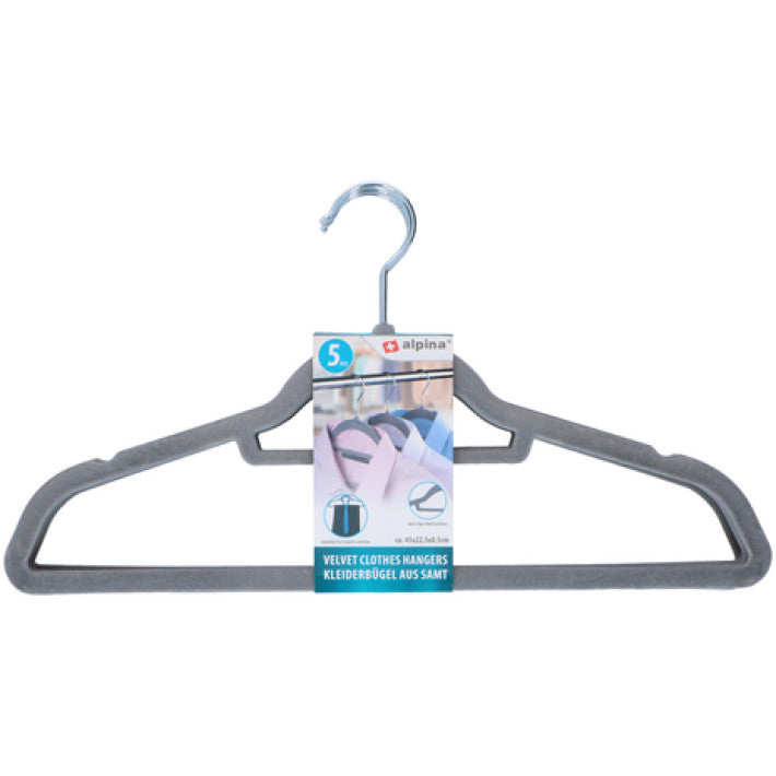 Velvet clothes hanger and connector - Alpina