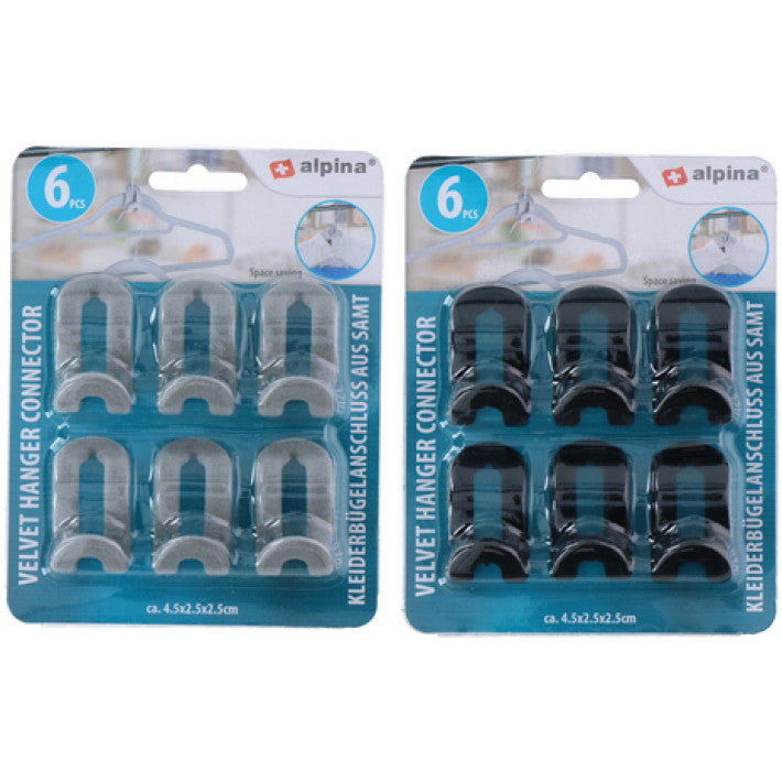 Velvet clothes hanger and connector - Alpina