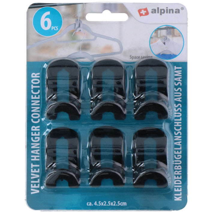 Velvet clothes hanger and connector - Alpina