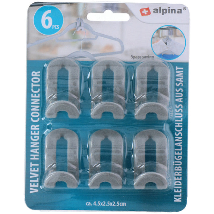 Velvet clothes hanger and connector - Alpina