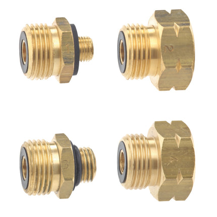 Gas valve adapter set brass Europe - Gimeg