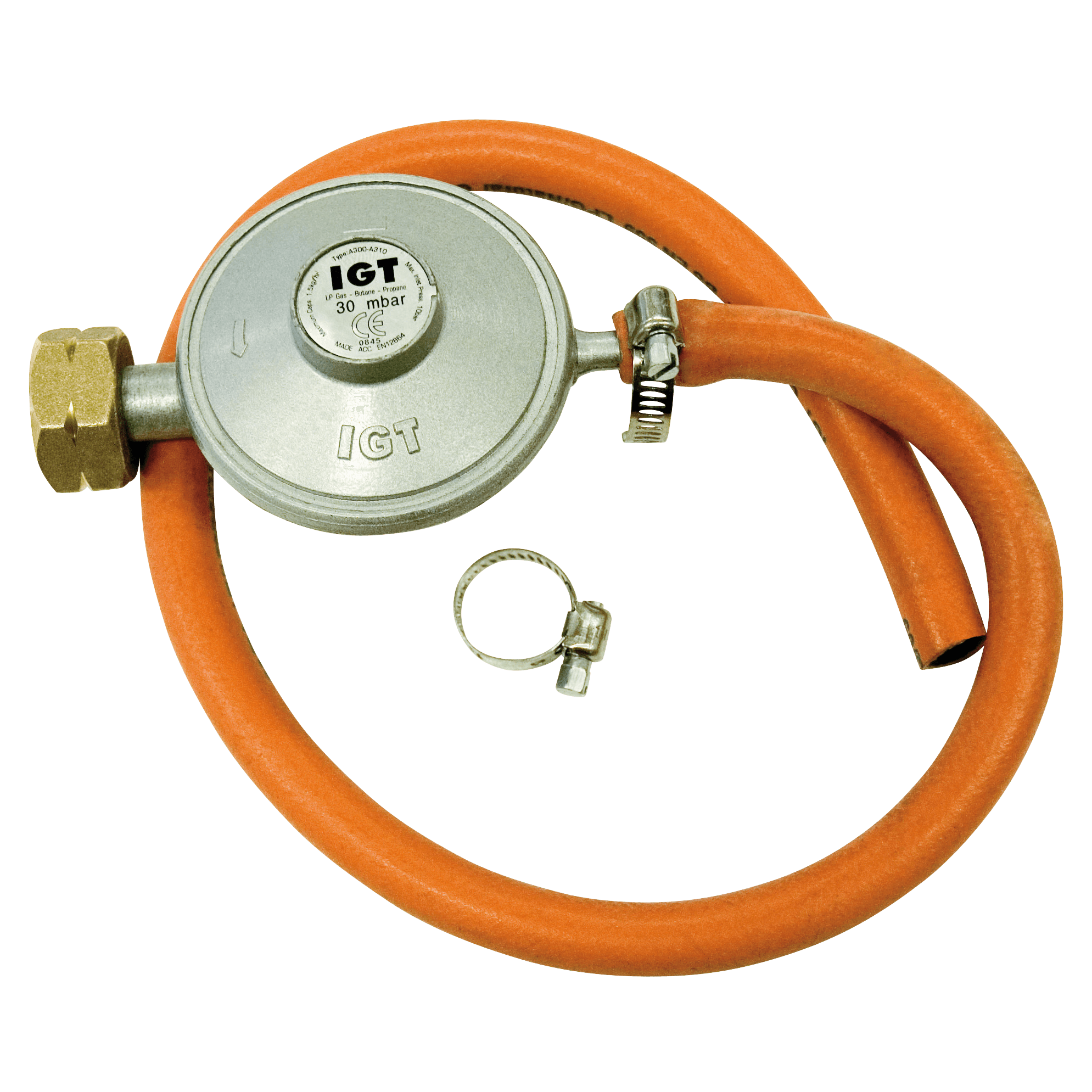 Gas pressure regulator Netherlands with hose 30 MBAR - Barbecook