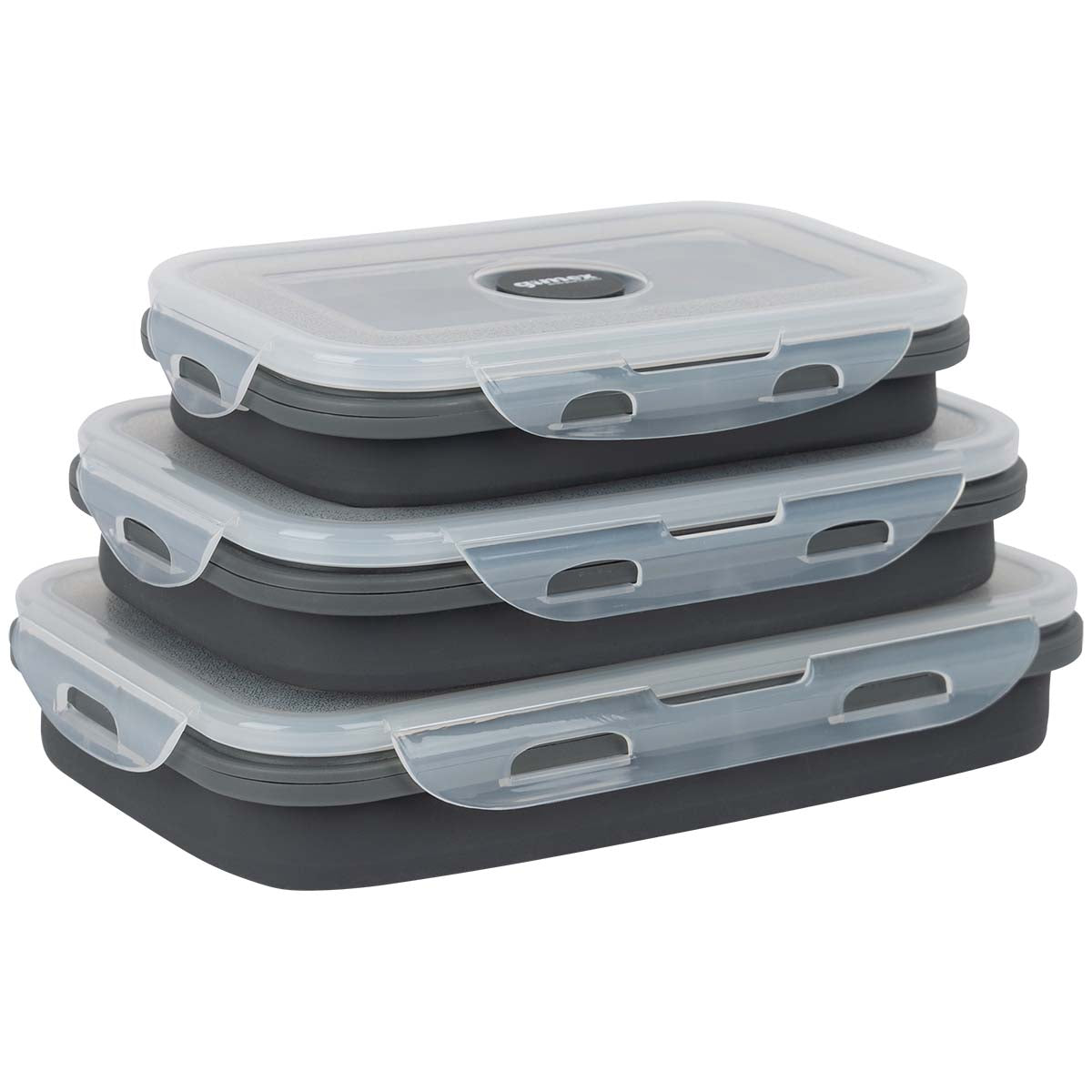 Silicone containers - foldable - set of 3 - Gimex
