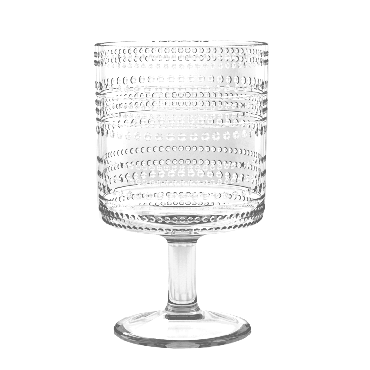 Gemütliche und stylische Gläser aus Kunststoff Beaded