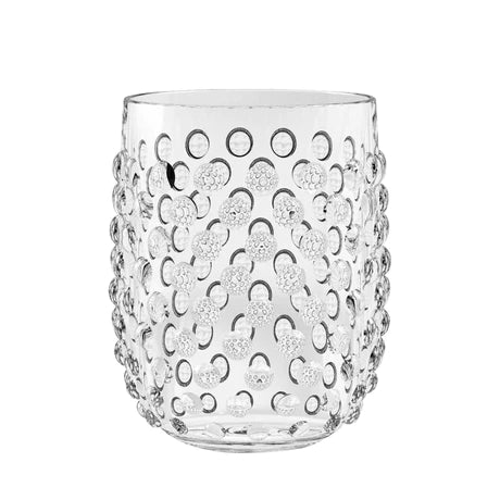 Waterglas uit helder kunststof Hobnail van Abode.