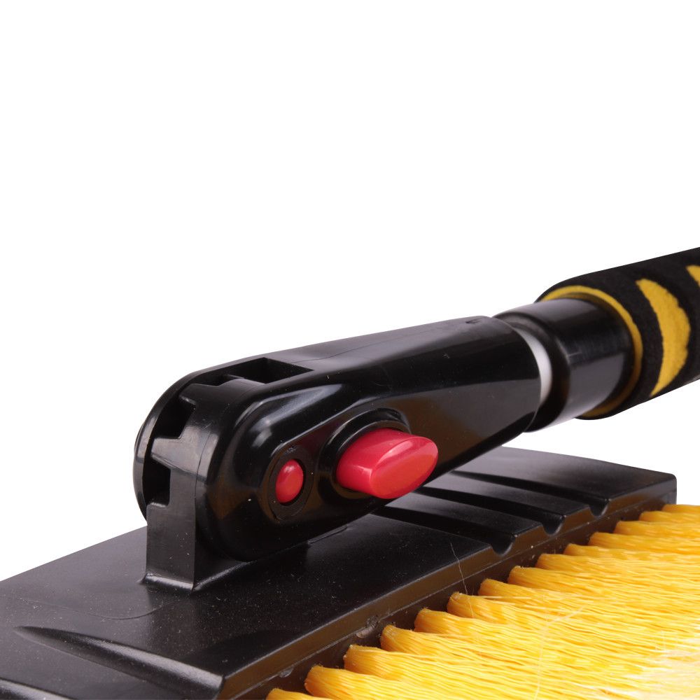 Gummischneeschaufel-Bürste und Eiskratzer mit Teleskopstiel 82 cm – 128 cm – HTD