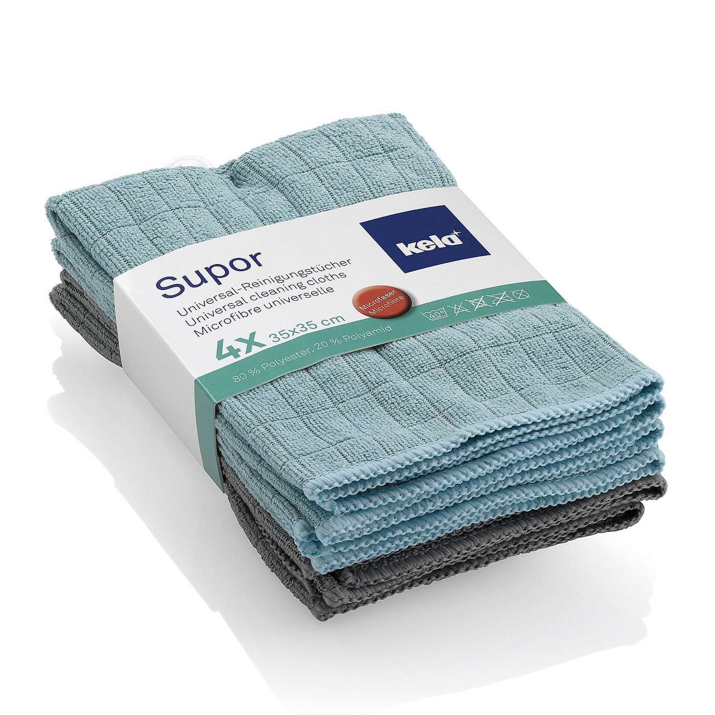 Ensemble de 4 chiffons en microfibre 35 x 35 cm Supor - Kela