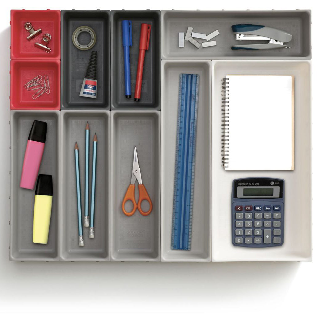 Lade organizer set van 10 stuks gevuld met bureau materiaal