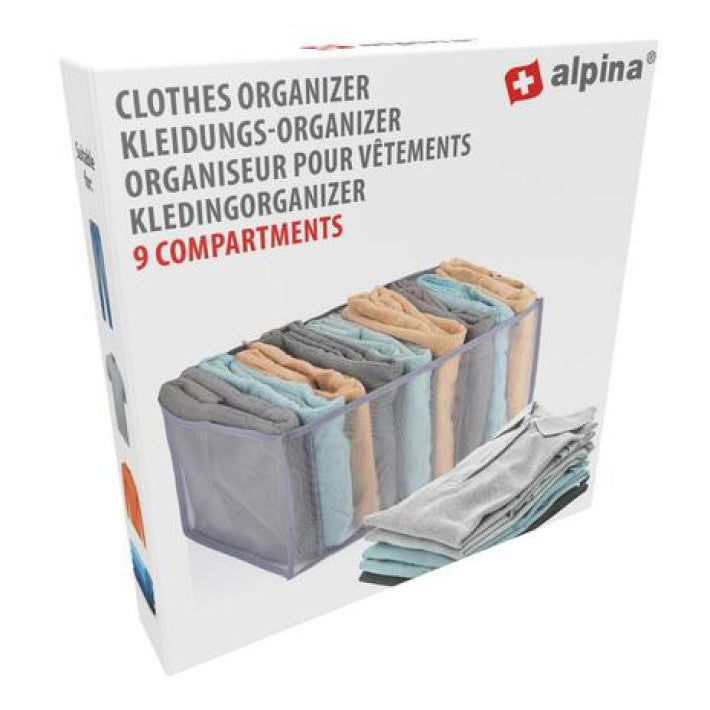camping aufbewahrung kleidung Organizer für Kleidung – transparenter Korb aus Nylon – Alpina