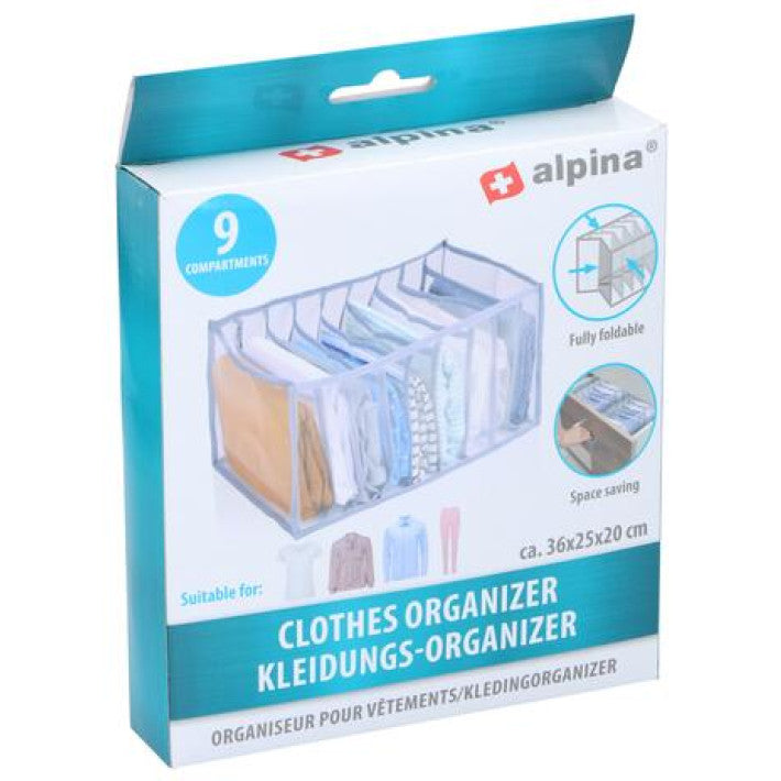 Organizer for clothes - transparent basket in nylon - Alpina